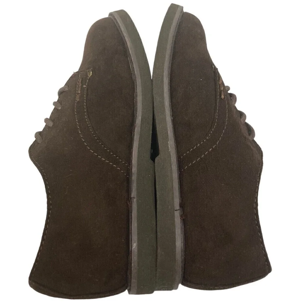 NEW Cole Haan Lil Shane Boys Size 12 US Cognac Brown Faux Suede Oxfords 30 EU